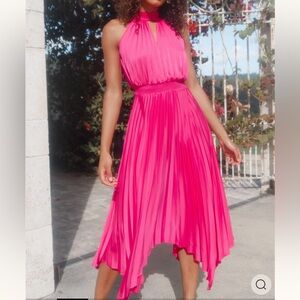 Petal & Pep Pink Pleated Dress